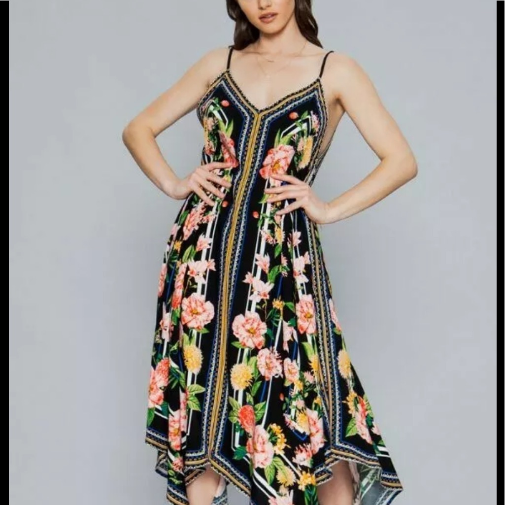 Nwt Freemarket Flying Tomatos Handkerchief Dress Small